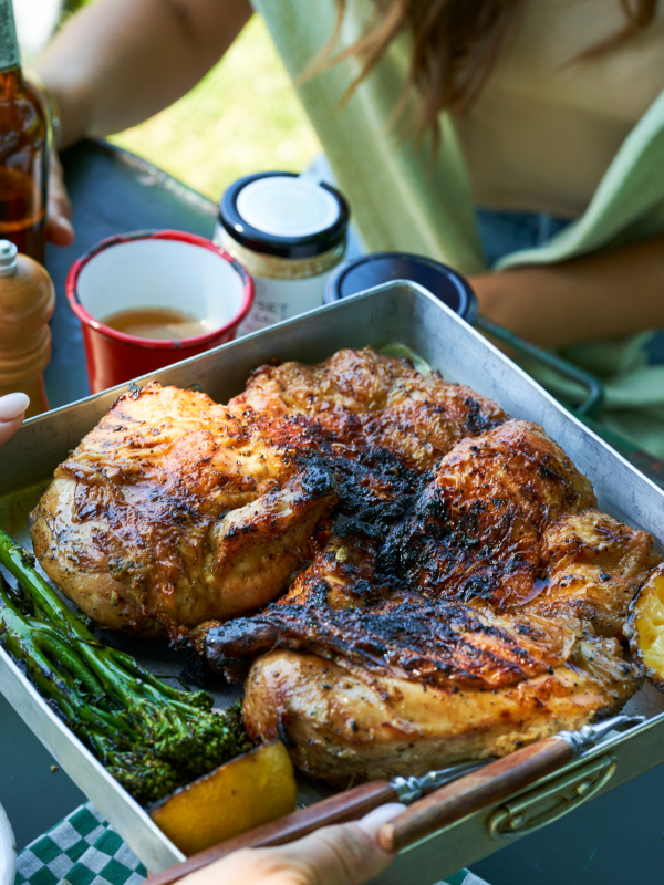 Garlic & herb flat iron chicken with Shepton house rub potatoes